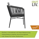 OUTLIV. Stapelsessel Ohio Aluminium Rope Anthrazit