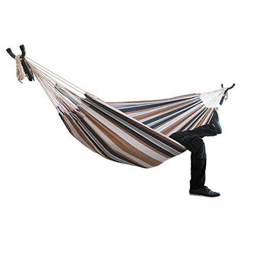 LUOOV Brazilian Double Hammock - Two Person Bed for Backyard, Porch, Outdoor and Indoor Use - Soft Woven Cotton Fabric