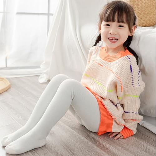 Baby Girls Tights Fleece Lined Leggings Winter Thick Warm Pantyhose Stocking Seamless Knit Cotton Footed Pants2