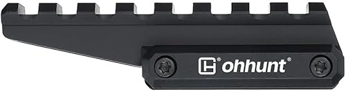 Miniatura 5 de ohhunt Soporte para carril holográfico de alcance fotográfico de 0.65 pulgadas, perfil bajo, elevador de punto rojo