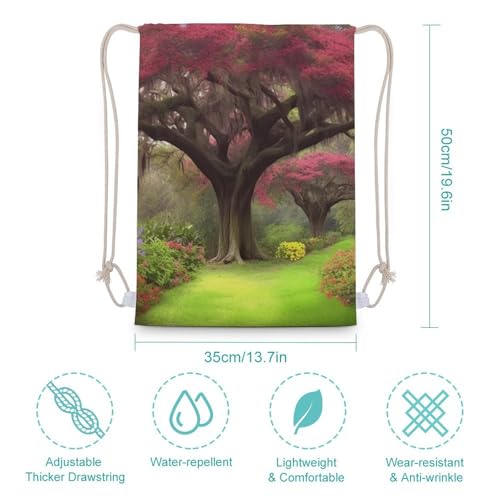 Drawstring Bag Backpack Garden Tree Sackpack Foldable String Bags Sports Gym Bag for Shopping Yoga2