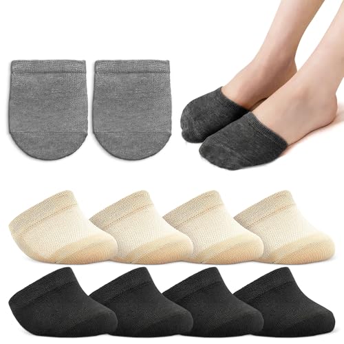5 Pairs Cotton Toe Socks Women Half Socks Toe Covers for Women Toe Topper Socks Women Socks With Toe Slots Half Socks for Women Cotton Half Socks for Women Mule Socks Women Toe Cap Socks For Clogs
