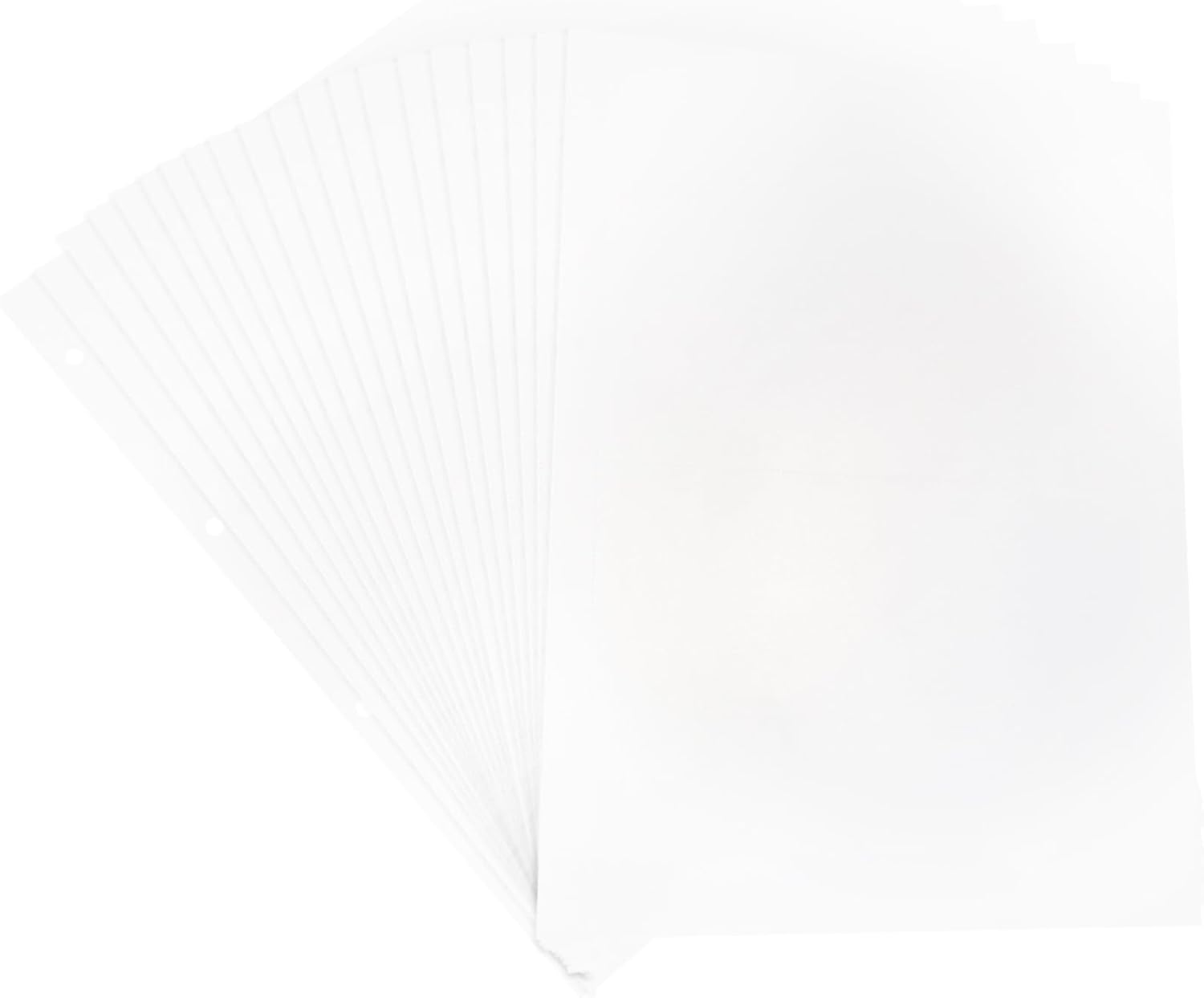 20pcs Photo Album Replacement Pages Plastic Photo Sleeves for Weddings Graduations Double-Sided Protectors for Memories and Cards