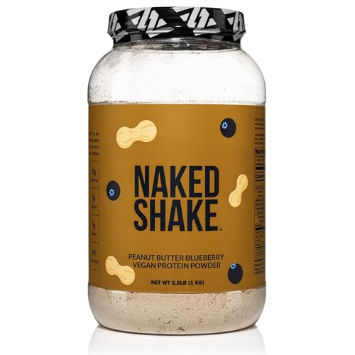 NAKED Shake - Peanut Butter Blueberry Protein Powder, Plant Based Protein with Mct Oil, Gluten-Free, Soy-Free, No Gmos Or Artificial Sweeteners - 30 Servings