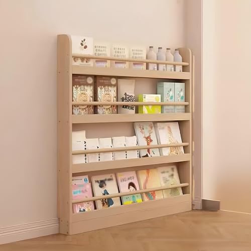 ONCTESQ Biblioteca Estantería Delgada para Dormitorio, Estante de Almacenamiento detrás de la Puerta para Espacios pequeños, estantería para Dormitorio y Sala de Estar.
