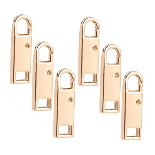 VILLCASE Zipper Locks Repair Kit 6pcs Metal Zipper Pull Tab for DIY Luggage Bag Clothing Shoes Suitcase