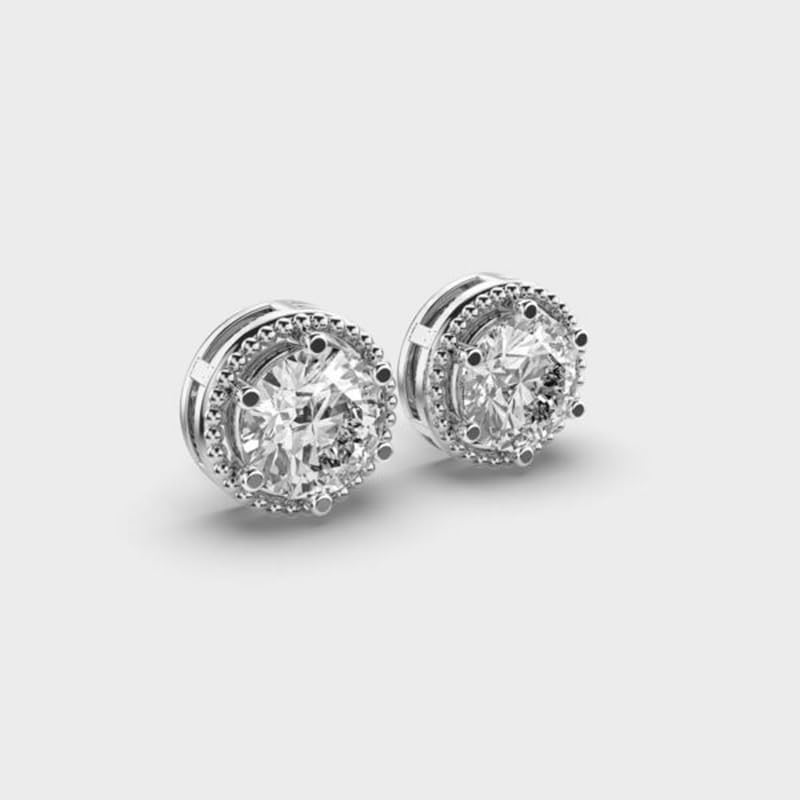 Clous d'oreilles argent 925 anti-irritation avec breloques légères de 4,2 g - 3