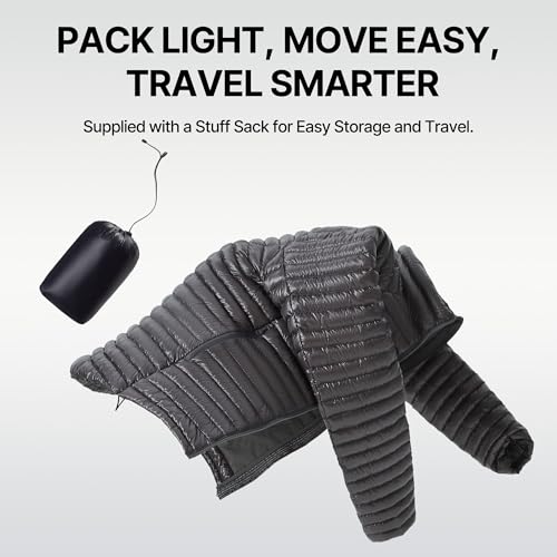 Fitouch Skyline Puff Women's Packable Down Jacket - Ultra-Lightweight Mid-Length Black Coat for Comfort and Warmth - Image 8