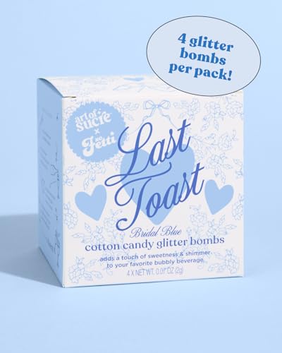 Image of xo, Fetti x Art of Sucre Bridal Blue Cotton Candy Glitter Drink Bombs - 4 pc, Edible Glitter | Bachelorette Decorations, Birthday Party Favor, Wedding Shower Supplies, Bridesmaid Gift