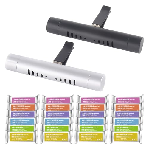 Este Ambientador Para Coche De 2 Unidades Contiene 24 Varillas Aromáticas Y Es Apto Para Rejillas De Ventilación Y Sistemas De Aire Acondicionado Del Coche Elimina Los Malos Olores Y Libera Fragancia