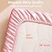 Satin Bassinet Sheet 2 Pack, Great for Baby Hair, Soft Silk Feeling Sheet for Rectangle Cradle Bassinet Mattress Pad, for Girls Gift Newborn and Infant(Pink & Purple)
