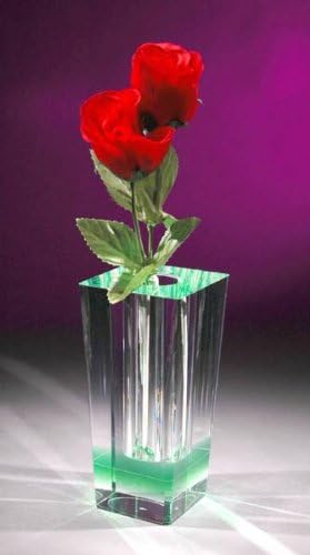 CRYSTAL WORLD Green Tapered Vase