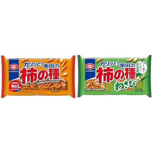 【セット買い】亀田製菓 亀田の柿の種6袋詰180g×12袋 + 亀田製菓 亀田の柿の種わさび6袋詰164g×12袋