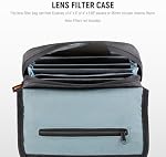NEEWER Camera Lens Filter Case with Water Resistant Hard Shell, 6 Soft Pockets, Shoulder Strap, Pro Photography Filter Bag Storage Pouch for 4''x 4'', 4''x 5.65'' Square, 95mm Circular Filters, PB025