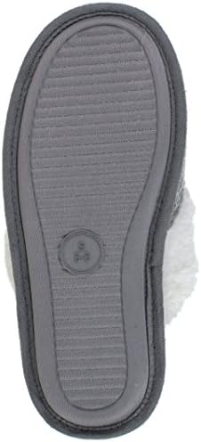 IZOD Women's Memory Foam Slippers, Casual Warm Knit Clog, House Slipper, Size Small 5-6 Grey | Image 5