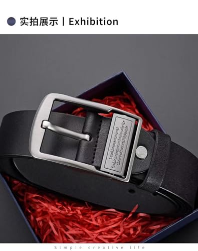 Men's real cow leather belt pin buckle vintage belt fashion casual leather jeans belt4