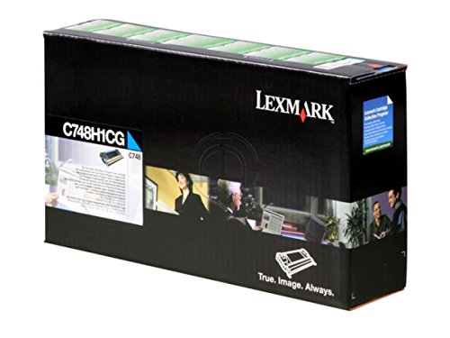 Toner cyan Lexmark C748DE authentique C748H1CG impression haute fidélité