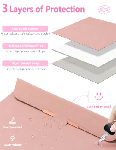 Bolsa para MacBook Pro 14 M4 M3 M2 funda MacBook Air 13 rosa Surface 13.5 3