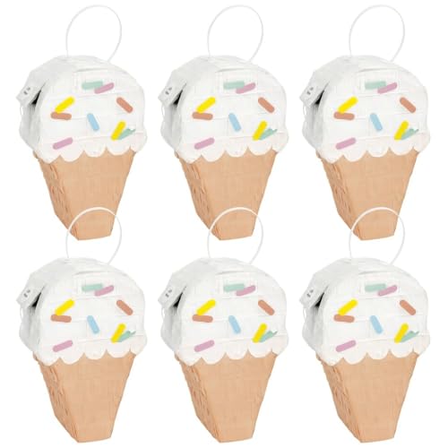 Mini-piñata de crème glacée multicolore pour animation anniversaire enfant