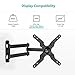 WALI TV Wall Mount Articulating LCD Monitor Full Motion 15 inch Extension Arm for Most 13-39 inch LED TV Flat Screen Mounting Holes up to 200x200mm (1339LM), Black