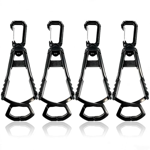 4Pcs Glove Clips for Work Glove Holders, Powerful Bite Glove Holder for Belt and Pants, Prevent Loss and Free Hands Glove Clip, Improve Work Efficiency and Safety, for Construction Gloves, Helmets