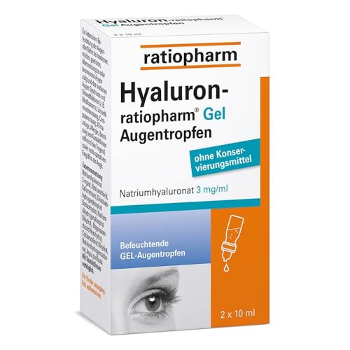 HYALURON-RATIOPHARM Gel Augentropfen 2X10 ml