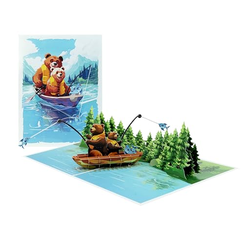 Carte d'anniversaire pop-up 3D animaux, le cadeau idéal pour garçons et filles