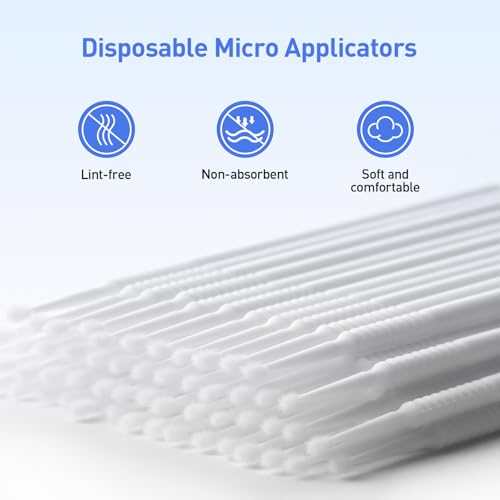 Image of JMU 400pcs Dental Micro Applicators Brushes, Superine, White