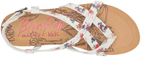 Blowfish Malibu Girls Ankle Strap Sandal Flat, White Starbella, 13 Little Kid | Image 4
