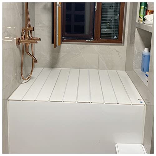 LANRUEU Plegable Cubierta De Bañera Bandejas para, 0,6cm Espesor Aislamiento Estante Baño, Tablero A Prueba Polvo para Bañeras Varios Tamaños(75x125x0.6cm)