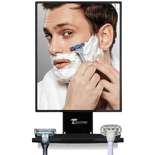 ToiletTree Products Tall Fog-Free Shower Mirror with Squeegee