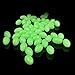 OriGlam 100pcs Plastic Luminous Glow Fishing Beads Eggs, Glow in The Dark, Assorted Plastic Oval Round Shaped Glow Eggs, Rubber Fishing Beads Plastic Rig Beads