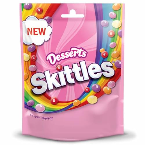 Skittles Vegane Süßigkeiten-Beutel mit Dessert-Geschmack 152g inkl. Steam-Time ThankYou
