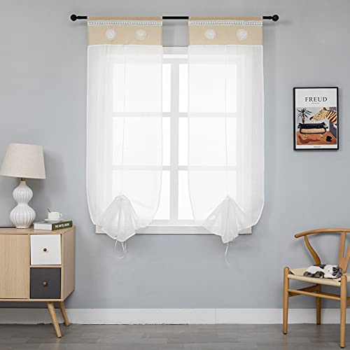 DIMENSIONI: Il set include 2 tende, ciascuna da 60cm in larghezza x 240cm in lunghezza, con una gruccia porta tenda.