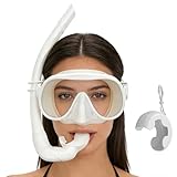 Schnorchelset für Erwachsene | Auslaufsichere Panoramablick Maske | mit Box und verstellbarem Riemen, faltbarer Schnorchel für Erwachsene - für Männer, Frauen, Liebhaber, Schwimmtraining, Strände u