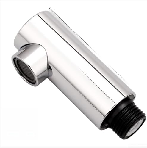 Tête de pulvérisation de rechange compatible avec robinets de cuisine à tirette avec fonction rotative rétractable et double sortie de pulvérisation (B)
