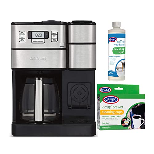 Cuisinart Ss-Gb1 2 In 1 Coffee Center Grind And Brew & Single Serve K Cups With Cleaning Cups And Descaling Liquid Bundle (3 Items) #TOP9