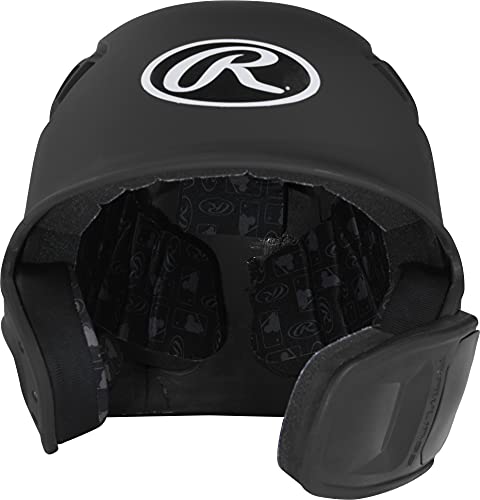 Rawlings | R16 Reversible Ext | Matte Batting Helmet | Reversible Face Guard | Senior | Matte Black #TOP1