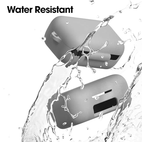 Image of Sounce Case Cover for Boult Audio AirBass PowerBuds, 360 Protection, Shockproof Design, Scratch Resistant, Silicone Case with Keychain (Front LED Visible) - Grey