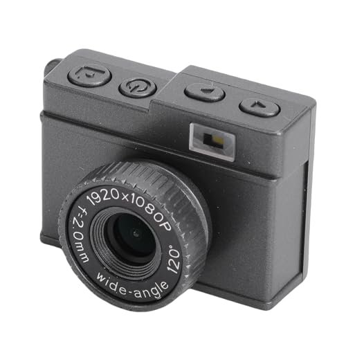 Tbest Mini Câmera Retro de Chaveiro 1080P Com Tela de 1,14 Polegadas para Viagens, Atividades Ao Ar Livre, Escola e Selfies. (Cinza)