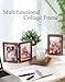 Inweder 4x6 Picture Frames for Tabletop: Rotating Box Design - Wood Photo Frame 4 x 6 Standing on Desk Home Office for Couples Family, Brown
