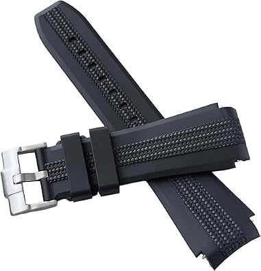 Silicone Watchbands for Omega x Swatch Moonswatch Soft and Comfortable Woven Pattern No-Gap Design Replacement quick release pin for Original Bracelet Speedmaster -20MM
