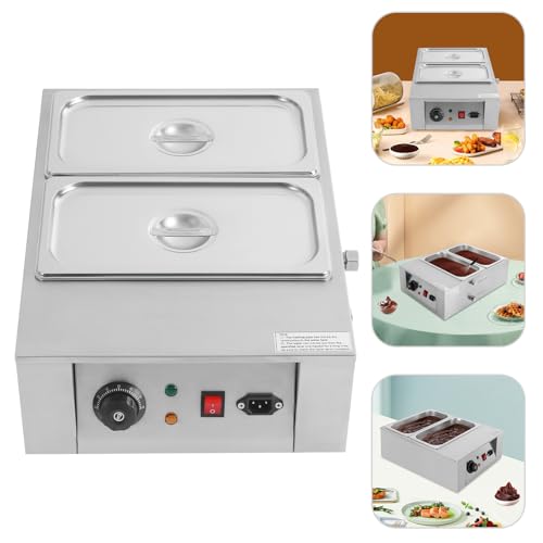 Olla para derretir chocolate 2 tanques 600W acero inox miniatura 2