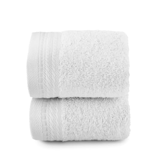 Top Towel - Premium - Grandes Serviettes de Bain - Serviettes de Bain - 2 Serviettes pour Le Visage ou Le Bidet - 30x50 cm - 100% Coton - 600 Grammes - Blanc