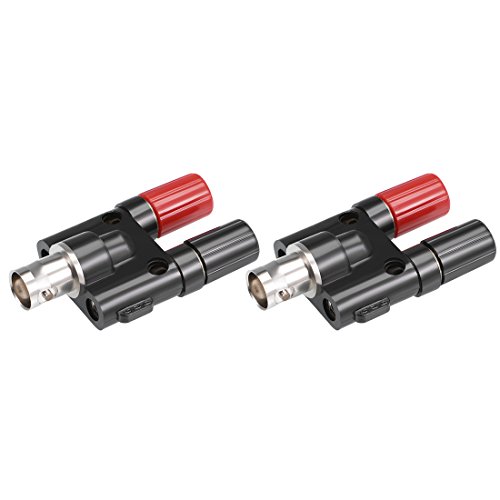 uxcell Adaptador BNC Hembra a Banana Hembra Doble 2 Pzs miniatura 1