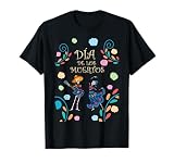 Dancing Skeleton Guitar Dia De Los Muertos Calavera Day Dead T-Shirt