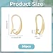 Hobbspring 50Pcs 18K Gold Plated Brass Leverback Earring Hooks