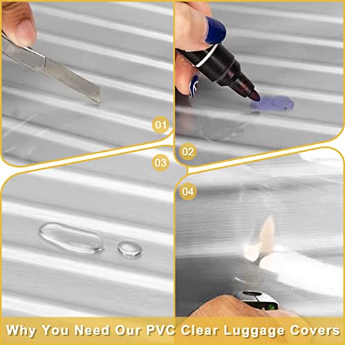 Clear Pvc Suitcase Cover Protectors 20 Inch Transparent Travel Luggage Covers For Suitcase Tsa Approved #TOP4