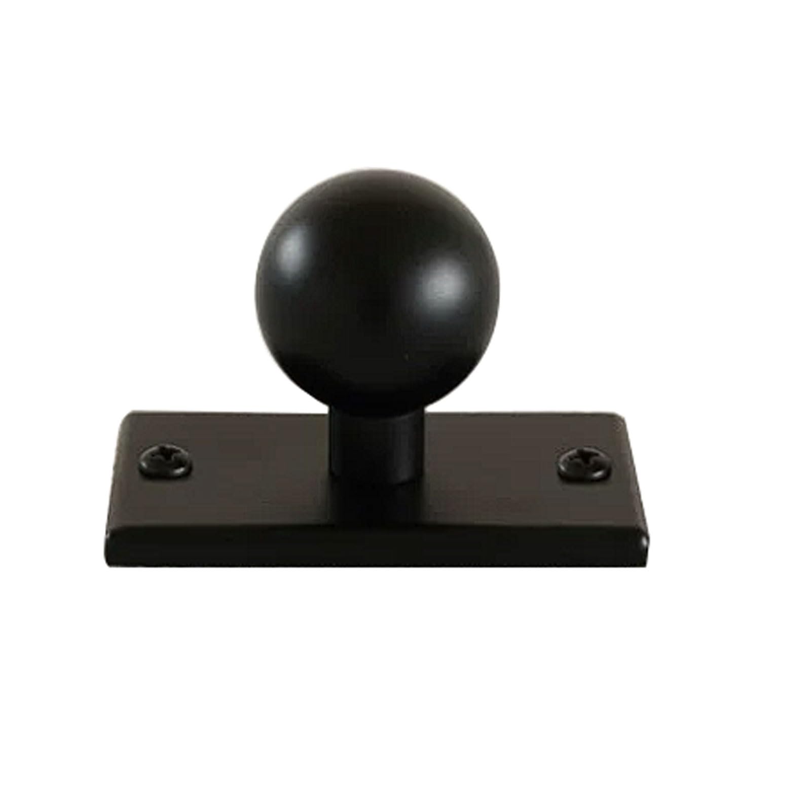 Chenhoju Nero Brass Cabinet Door Pulls With Spherical Design Double-Hole Rectangular Base For Wardrobe And Drawer Hardware Cabinet Pulls(,L)