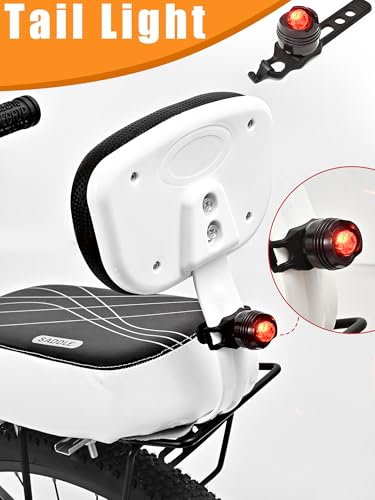 Showbean Kids Bike Seat Child Bike Rear Seat Bike Back Seat With Backrest Child Bicycle Rear Seat Bicycle Rear Seat Cushion Safety Armrest Handrail Feet Pedals Kids Bike Seat Carrier For Over 5 Years Old thumb #6